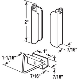 Screen Hanger and Latch Set, 7/16 in., Aluminum Construction, White