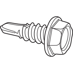 Tek Screws, #8 x 1/2 in., Zinc-Plated, Self-Drilling, Hex Head (100 Pack)