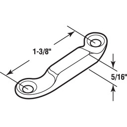 Casement Window Keeper or Strike, Used by Several Casement Locks (Single Pack)