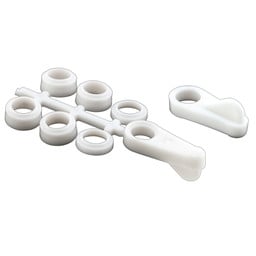 Universal Screen Clips, Flush To 7/16 in., Plastic Construction, White (4 Pack)