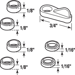 Universal Screen Clips, Flush To 7/16 in., Plastic Construction, White (4 Pack)