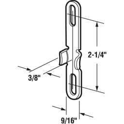 Universal Aluminum Casement Window Lock Keeper (2 Pack)