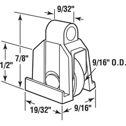 Sliding Window Roller, 9/16 in. Stainless Steel, Ball Bearing Roller (2 Pack)