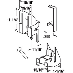 Channel Balance Accessories, Nylon and Steel Components, FS 101 Top and FS 153 Bottom (1 Set)