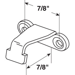 Sash Lock Keeper, Steel Construction, 7/8 in., Low Profile, Painted (Single Pack)