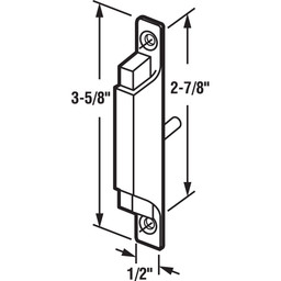 Sliding Window Latch and Pull, Auto Latch, White Plastic, Keller (Single Pack)