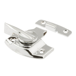 Sash Lock, 1-3/4 and 1-1/2 in. Hole Centers, Fits Single/Double Hung Wood Windows, Steel w/Diecast Lever, Chrome-Plated, (Single Pack)
