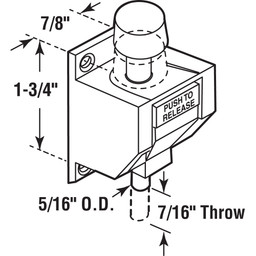 White Plastic, Foot Operated, Sliding Door Lock (Single Pack)
