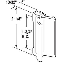 Spring-Loaded Sliding Keller Window Latch and Pull, Aluminum (Single Pack)