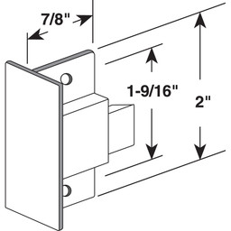 Sliding Window Latch and Pull, Diecast (Single Pack)