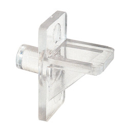 Shelf Support Pegs, 5 mm. Diameter, Plastic, Clear (12 Pack)