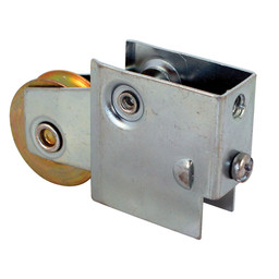 Single 1-1/2 in. Steel Roller Assembly, Ball Bearing, Plain Back (Single Pack)