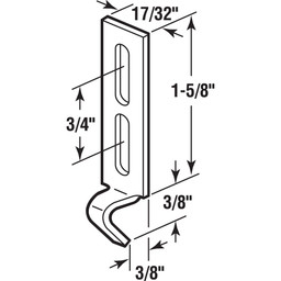 Stamped Steel, Sliding Patio Door Keeper (2 Pack)
