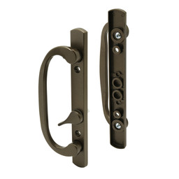 Mortise Style Sliding Patio Door Handle Set - Replace Old or Damaged Door Handles Quickly and Easily – Bronze Diecast, Non-Keyed, Fits 3-15/16” Hole Spacing (1 Set)
