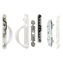 White Diecast, Mortise System Left Hand Patio Door Handle (Single Pack)