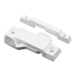Window Sash Lock, 2-1/4 in. Hole Centers, Vinyl Composite Material, White, (Single Pack)