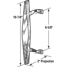 Wooden Pull with Chrome Plated Brackets (Single Pack)
