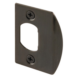 Latch Strike Plate, Antique Brass Finish (Single Pack)