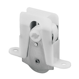 White Plastic Housing with Stainless Steel Sliding Screen Door Roller (2 Pack)