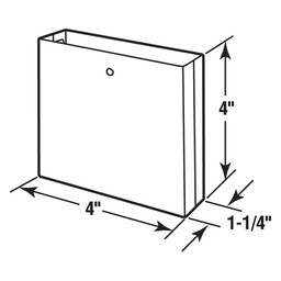 Pilaster Shoe, 4 in. x 1-1/4 in. x 4 in. High (Single Pack)