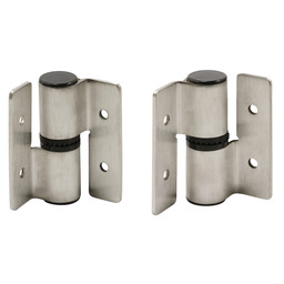 Square Barrel Surface Mounted Hinge, Universal Fit, Stainless Steel, Satin Finish (Single Pack)