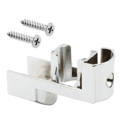 Door Insert, Fits 1 in. Thick Round Edge Door Panels, Chrome Plated Zamak (Single Pack)