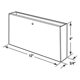 Pilaster Shoe, Fits 12-in. Wide Pilasters, Stainless Steel, Square End (Single Pack)