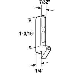 Sliding Screen door Keeper, Diecast, Adjustment Slots, Screws Included (2 Pack)