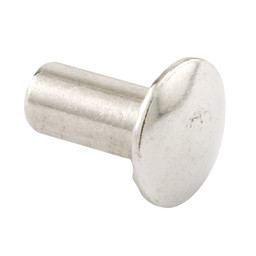 Unslotted Barrel Nut, #10-24 x 1/2 in., Steel Construction, Chrome Plated (100 Pack)