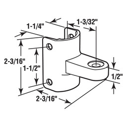 Top Pivot Hinge, 1-1/4 in. , Chrome (Single Pack)