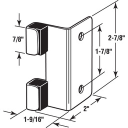 Strike & Keeper, 1 in. Square Edge, Outswing (Single Pack)