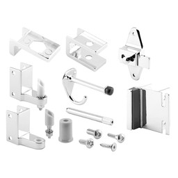 Door Kit, 1 in. Door and 1 in. Pilaster, Zamak, Chrome Plated, Inswing (1 Kit)