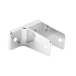 One Ear Wall Bracket, For 1-1/4 in. Panels, Zinc Alloy, Chrome Plated Finish (Single Pack)