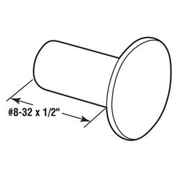 Unslotted Barrel Nut, #8-32 x 1/2 in., Steel Construction, Chrome Plated (100 Pack)