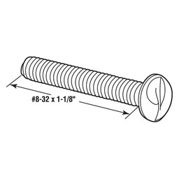 One way oval head screw, #8-32 x 1-1/8 in., Chrome (100 Pack)