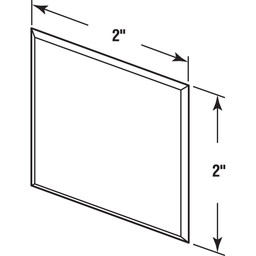 Wall Protector, 2 In. x 2 In. Squares, Rigid Vinyl, Ivory, Textured (5 Pack)