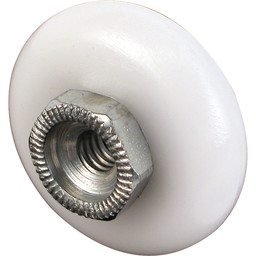 Shower Door Roller, 3/4 in., Plastic, Steel Ball Bearing, Round Edge (10 Pack)