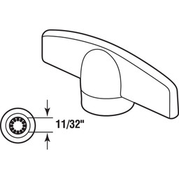Truth Tee Handle, White, Snap-On Design, 1 per pkg.