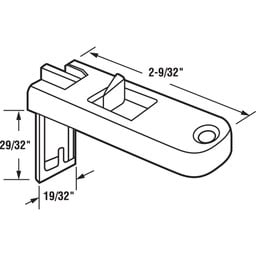 Window Tilt Latch, White Plastic (1 Set)