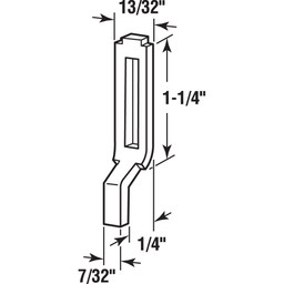 Sliding Screen Door Latch Strike, Adjustable, Steel (5 Pack)