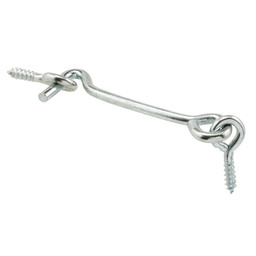 Hook and Eye Latch, Steel Construction, Zinc Plated, 2-1/2 in. Reach (2 Pack)