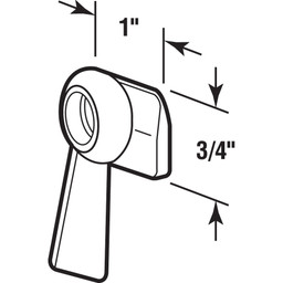Left Hand Sliding Window Sash Lock, Zinc/Diecast (5 Pack)