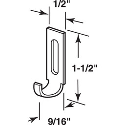 Steel Sliding Screen Door Latch Strike, fits Columbia and Trimview (2 Pack)