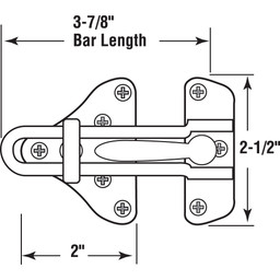 Swing Bar Door Guard With High Security Auxiliary Lock, Chrome Finish (Single Pack)