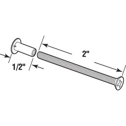 Sliding Door Binder Posts with 2 Screws Steel (2 Sets)