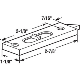 White Plastic Tilt Latch (1 Pair)