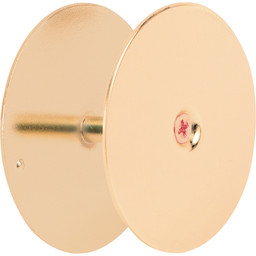 Hole Cover Plate, 2-5/8", Steel, Brass Finish
