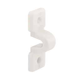 Loop Clip, Fits Wire Shelves, Plastic Construction, White (12 Pack)