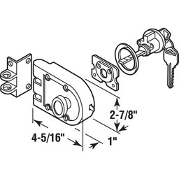 Diecast, Single Cylinder Keyed Jimmy-Resistant Deadlock, For Doors