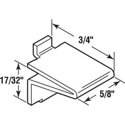 Nickel Plated Metal Strip Lock Style Shelf Bracket , Knape and Vogt (8 Pack)